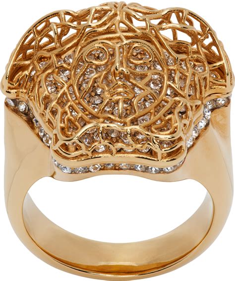 versace crystal la medusa ring|Versace engagement rings.